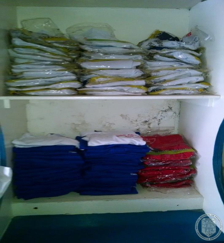 camisas y camisetas (blanco, azul y rojo)